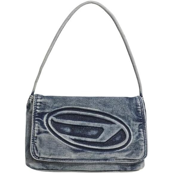 Denim Shoulder Bag Women Casual Tote Handbag Soft Blue Jean Bag - Picture 8 of 8